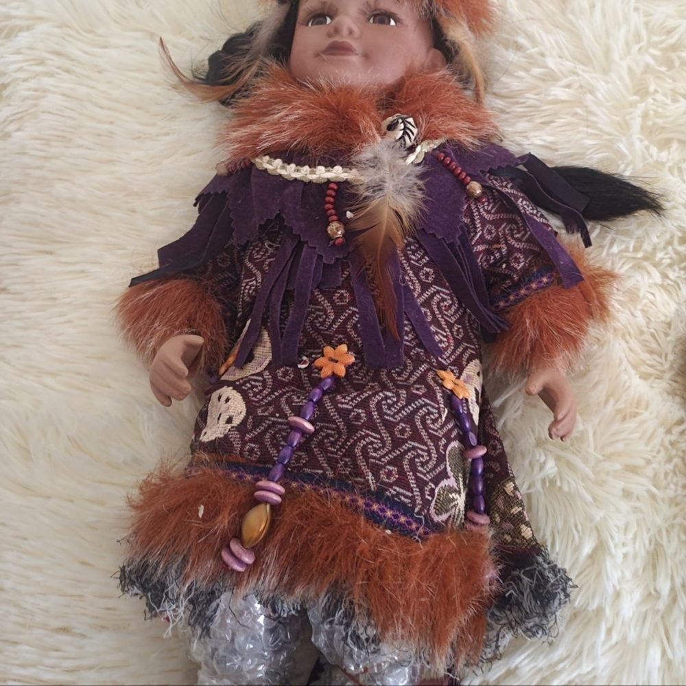 NWOP. Cathay limited edition porcelain native american doll